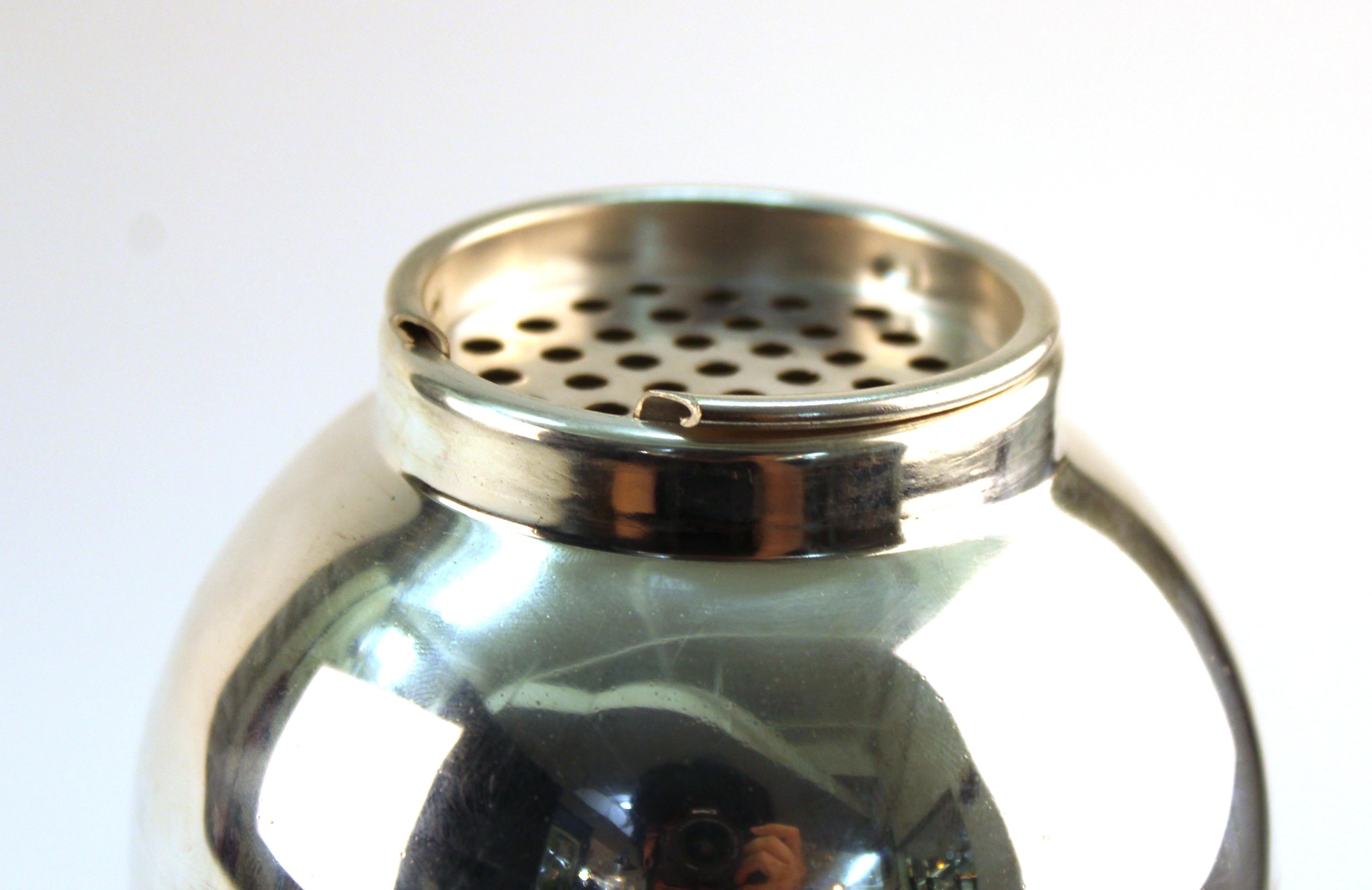 Mid-20th Century Art Deco Dumbbell Cocktail Shaker, Silver Plated