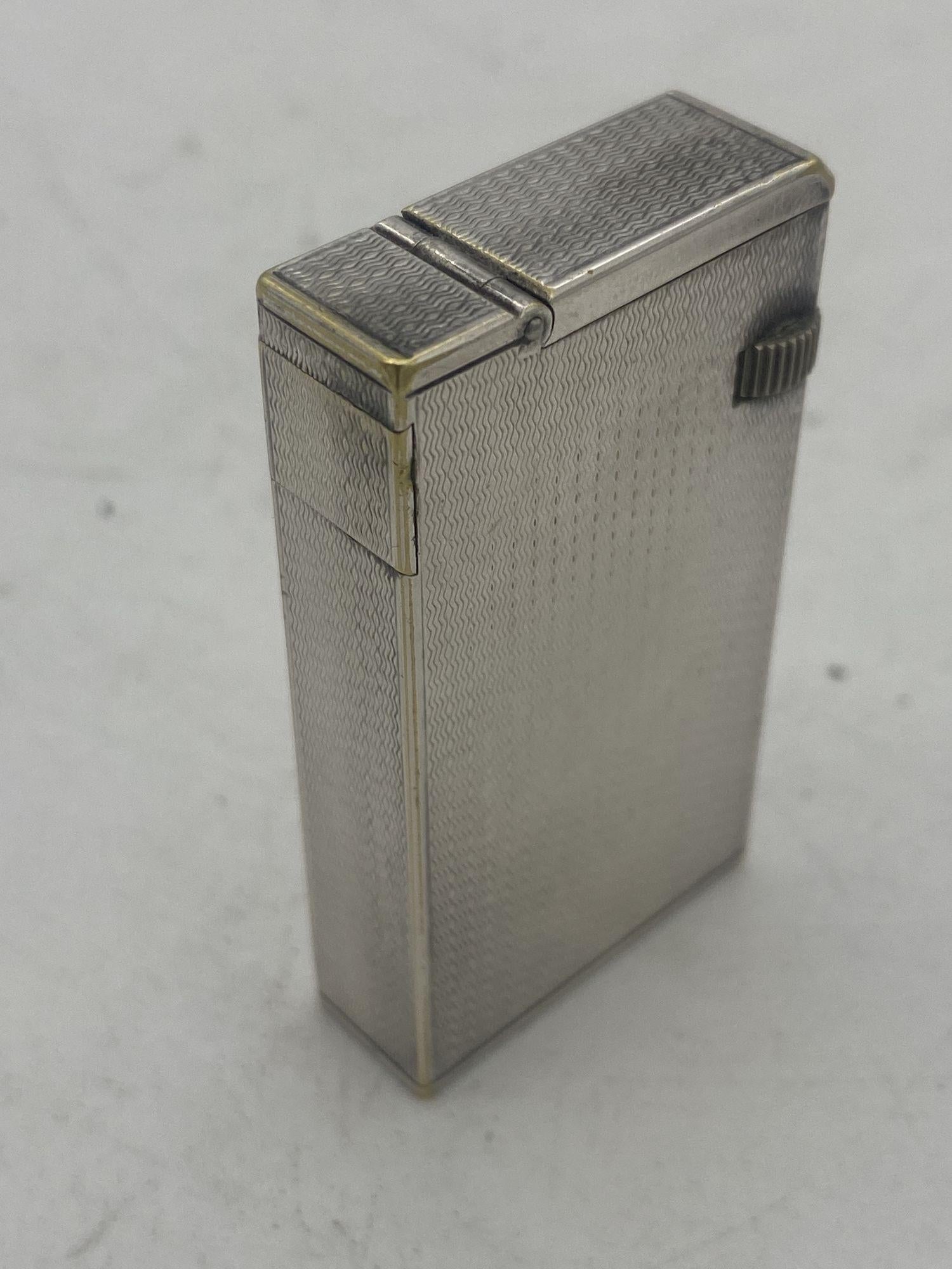 Art Deco Dunhill Silver Plate Broadboy Lighter in Original Box 2