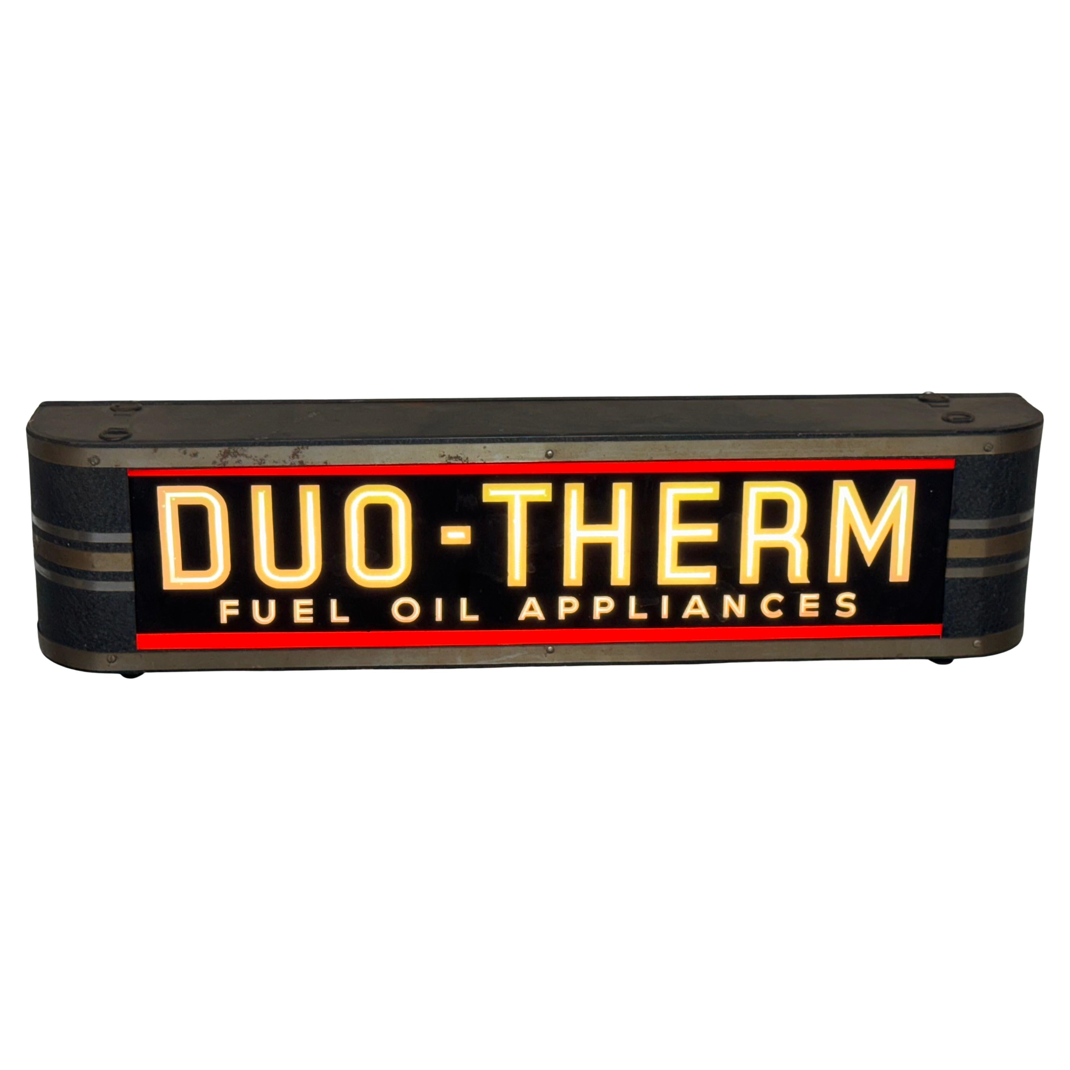 Art Deco "Duo-Therm Appliance's" Advertising Light -up box sign