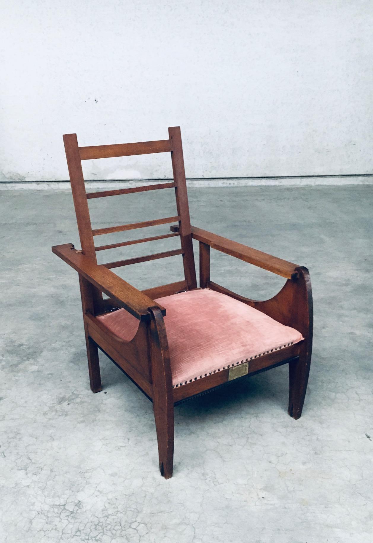Grand fauteuil inclinable Art déco moderniste néerlandais, Pays-Bas années 1920 en vente 6