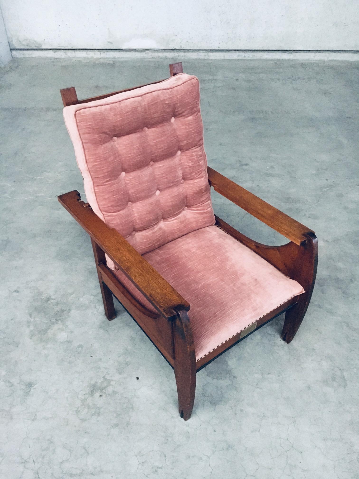 Grand fauteuil inclinable Art déco moderniste néerlandais, Pays-Bas années 1920 en vente 2