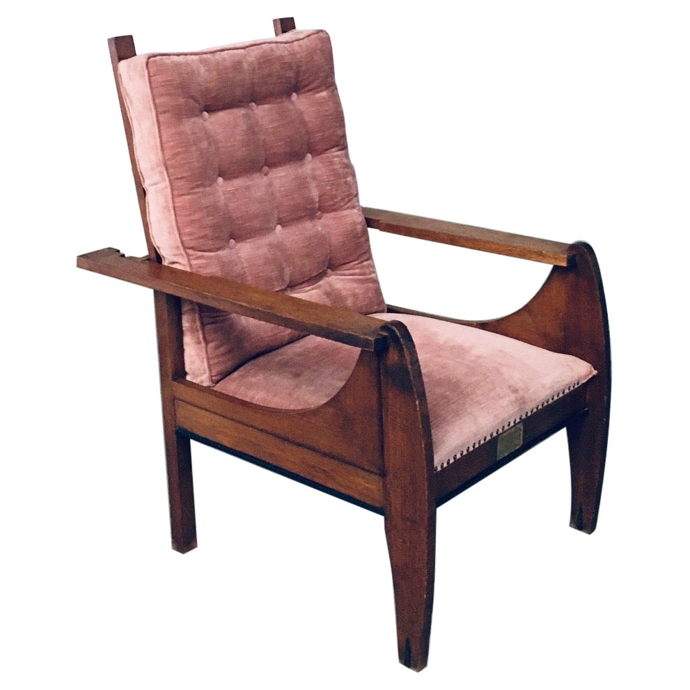 Rechteckiger Art-déco-Sessel der niederländischen Moderne des Art déco, Niederländisch, 1920er Jahre im Angebot