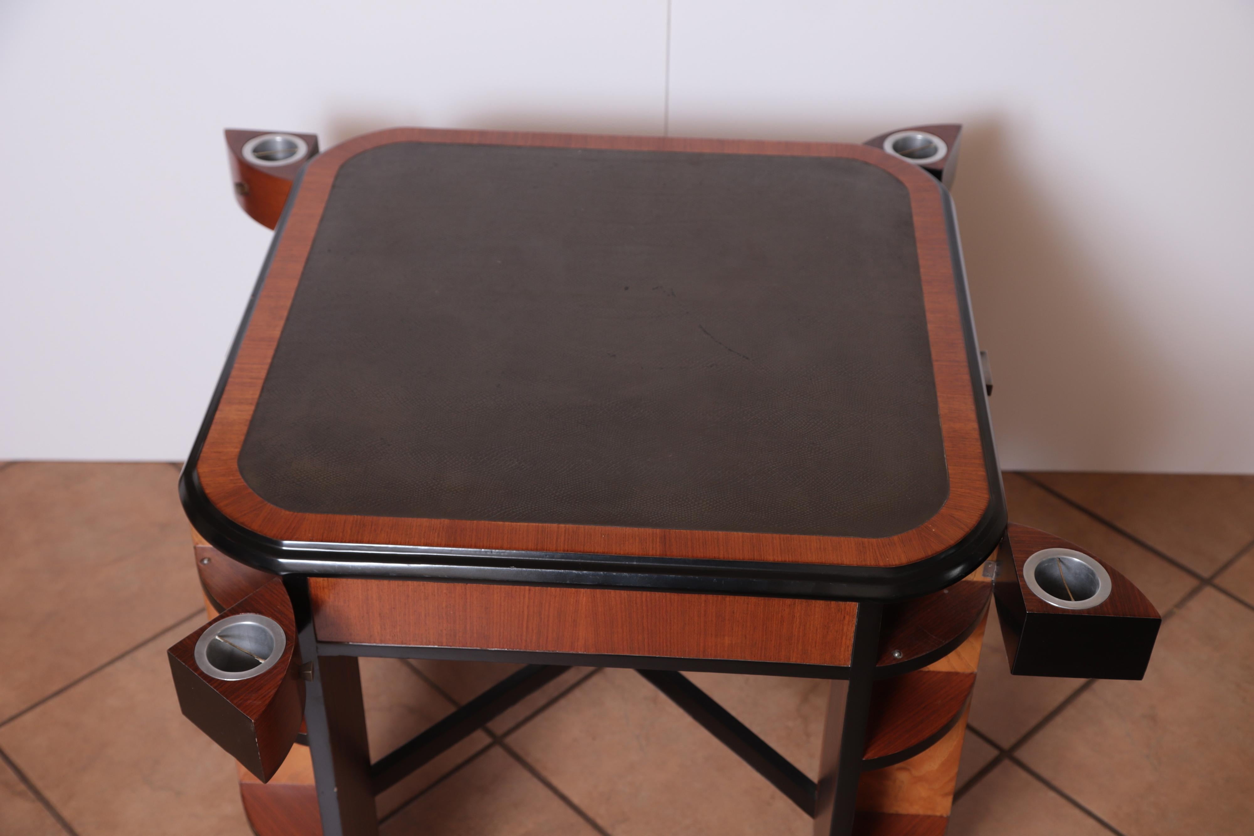 art deco card table