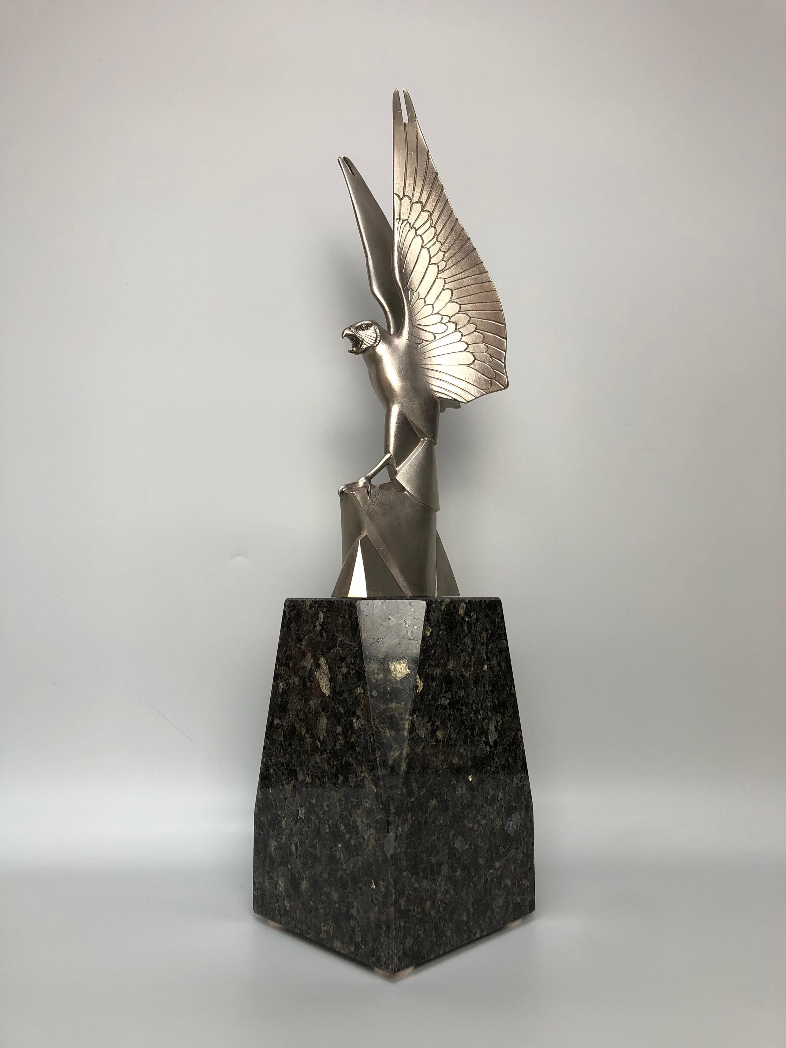 Art Deco Eagle Sculpture By Henri Rischmann For Sale 1