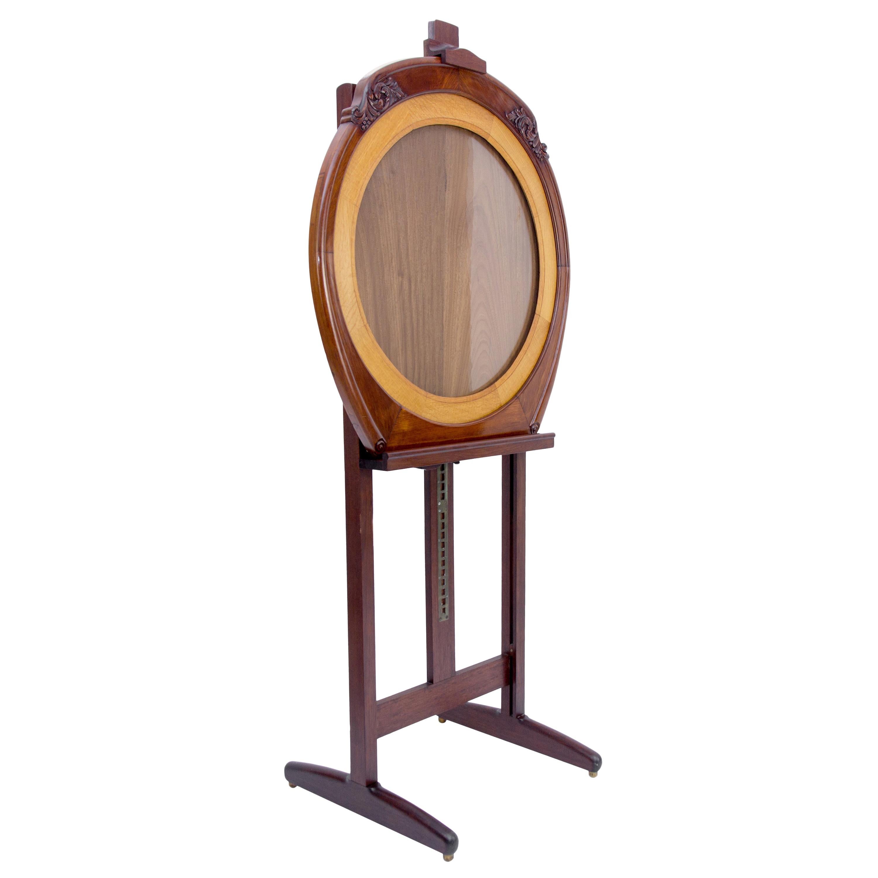 Art Deco Adjustable Easel or Round Painting Stand Display, 1920's