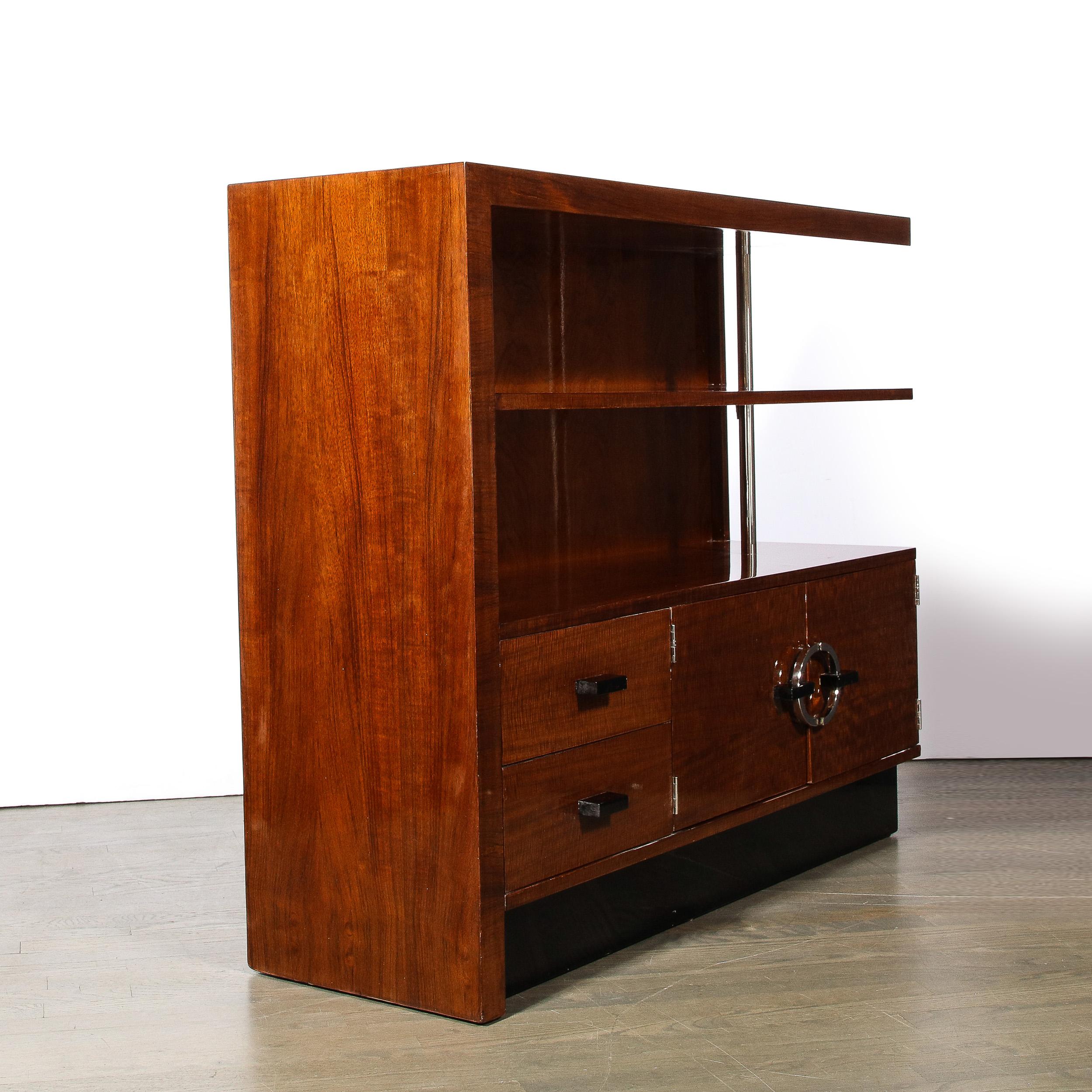 Art Deco East Indian Laurel Bookcase by Gilbert Rohde for Herman Miller No. 344 For Sale 9