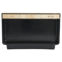 Art Deco Ebonised and Velum Console Table