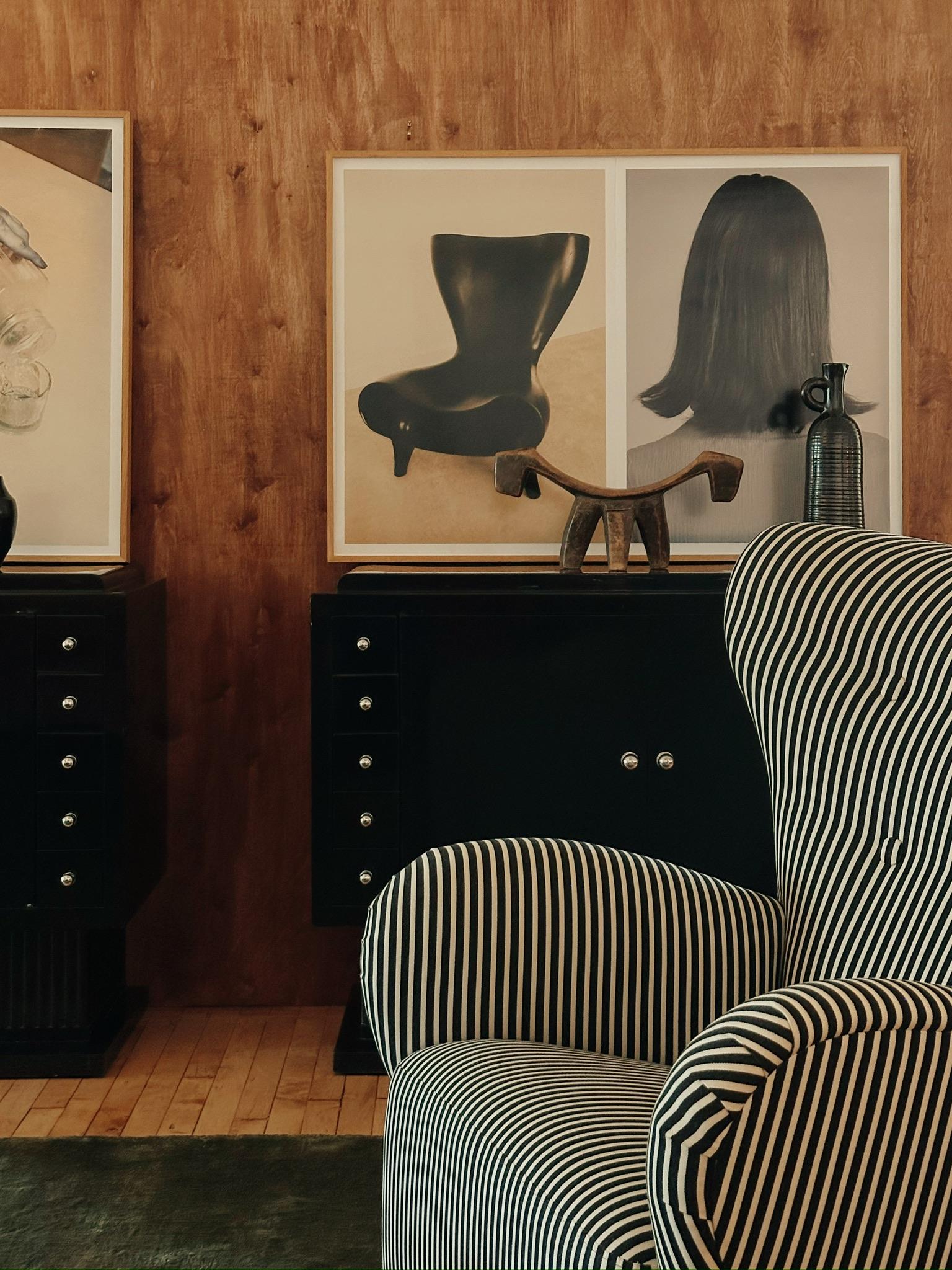 Armadietti Art Deco ebanizzati in vendita 8