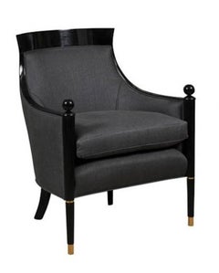 Art Deco Ebonized Club Chair