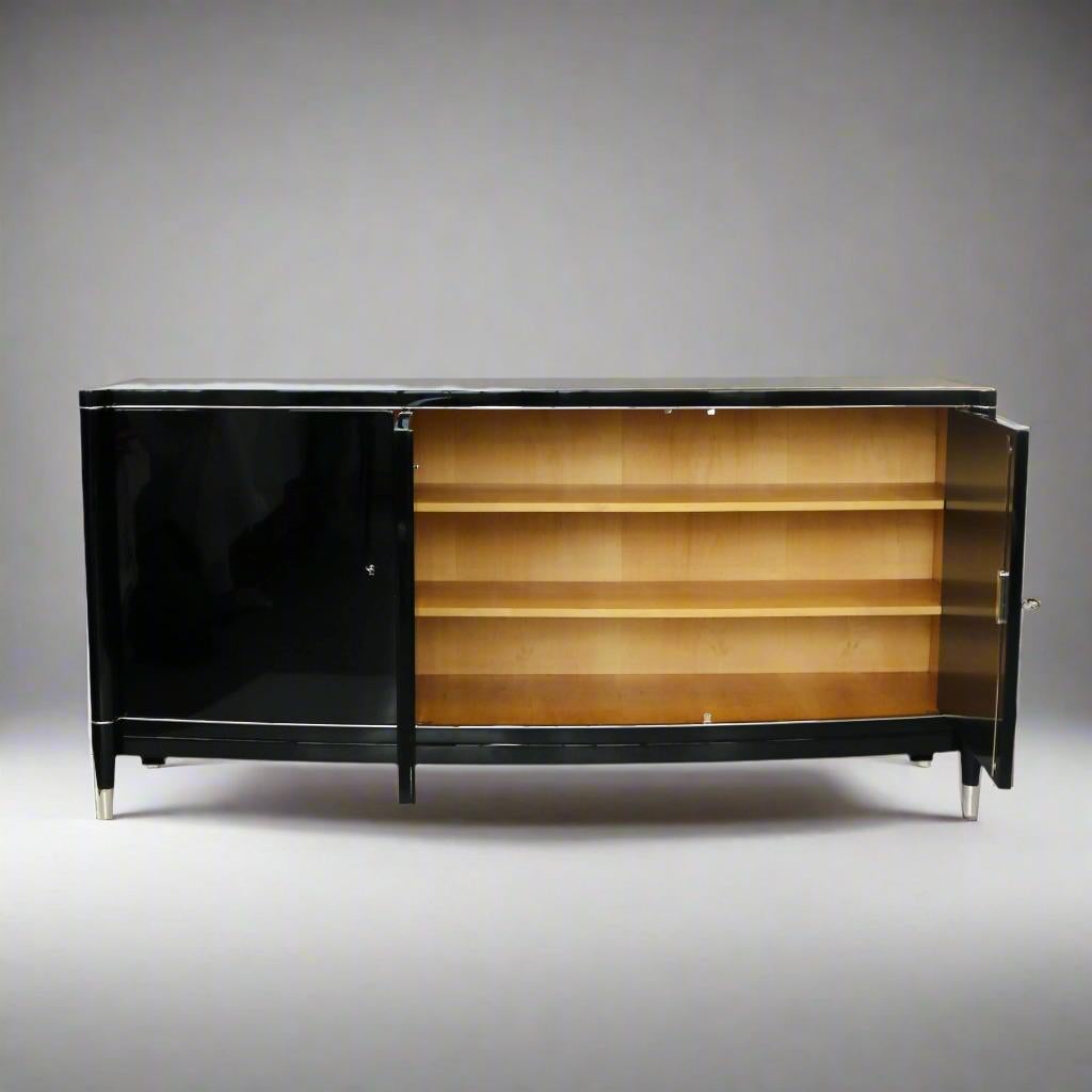 Art Deco Ebonized Sideboard by De Coene Frères In Excellent Condition For Sale In New York, NY