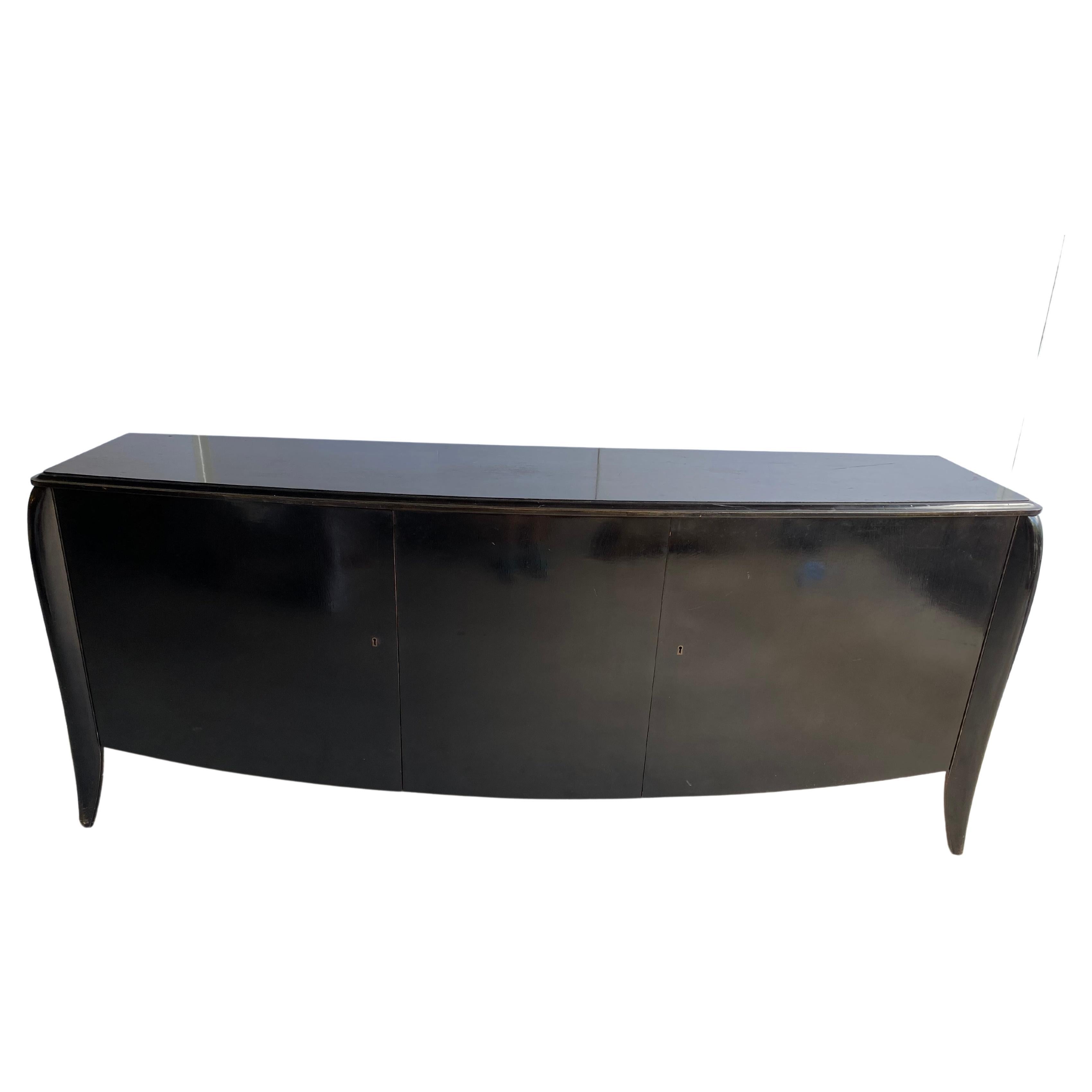 Art Deco Ebonized Sideboard, De Coene Freres, Belgium, 1930's