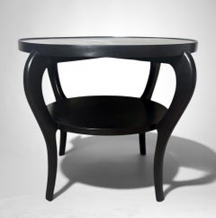 Art Deco Ebonized Walnut Coffee Table Italy