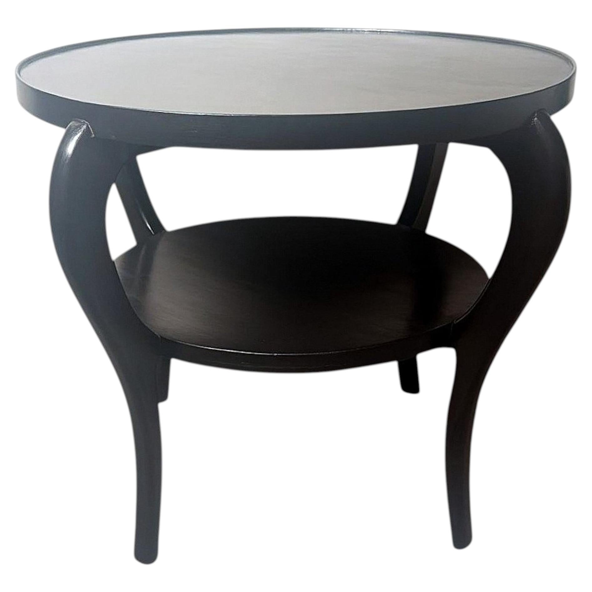 Table basse Art déco en noyer noirci, Italie en vente