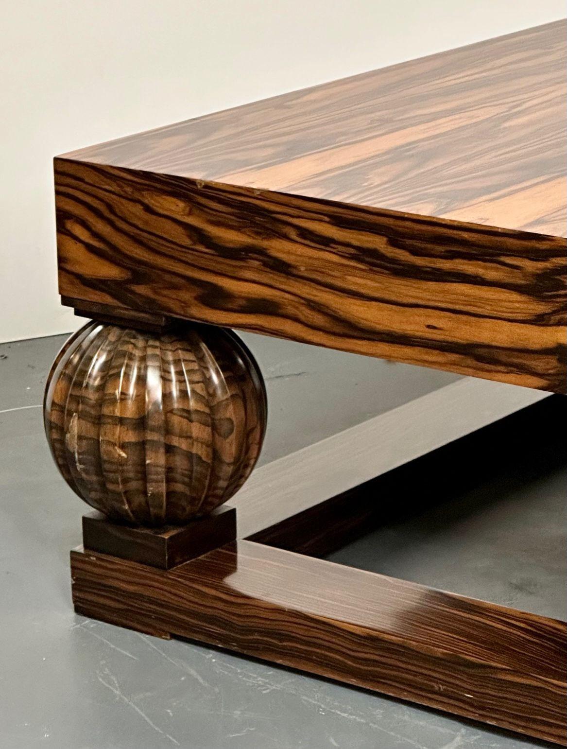 Table basse rectangulaire de style art déco français Émile-Jacques Ruhlmann, Macassar en vente 4
