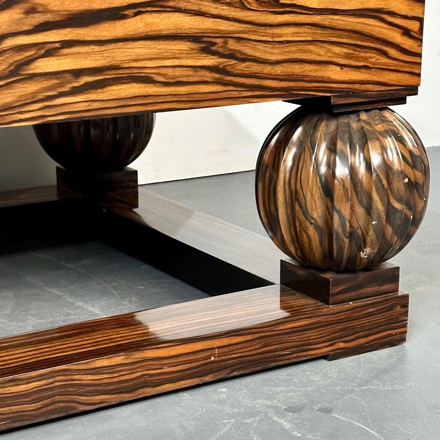 Table basse rectangulaire de style art déco français Émile-Jacques Ruhlmann, Macassar en vente 2