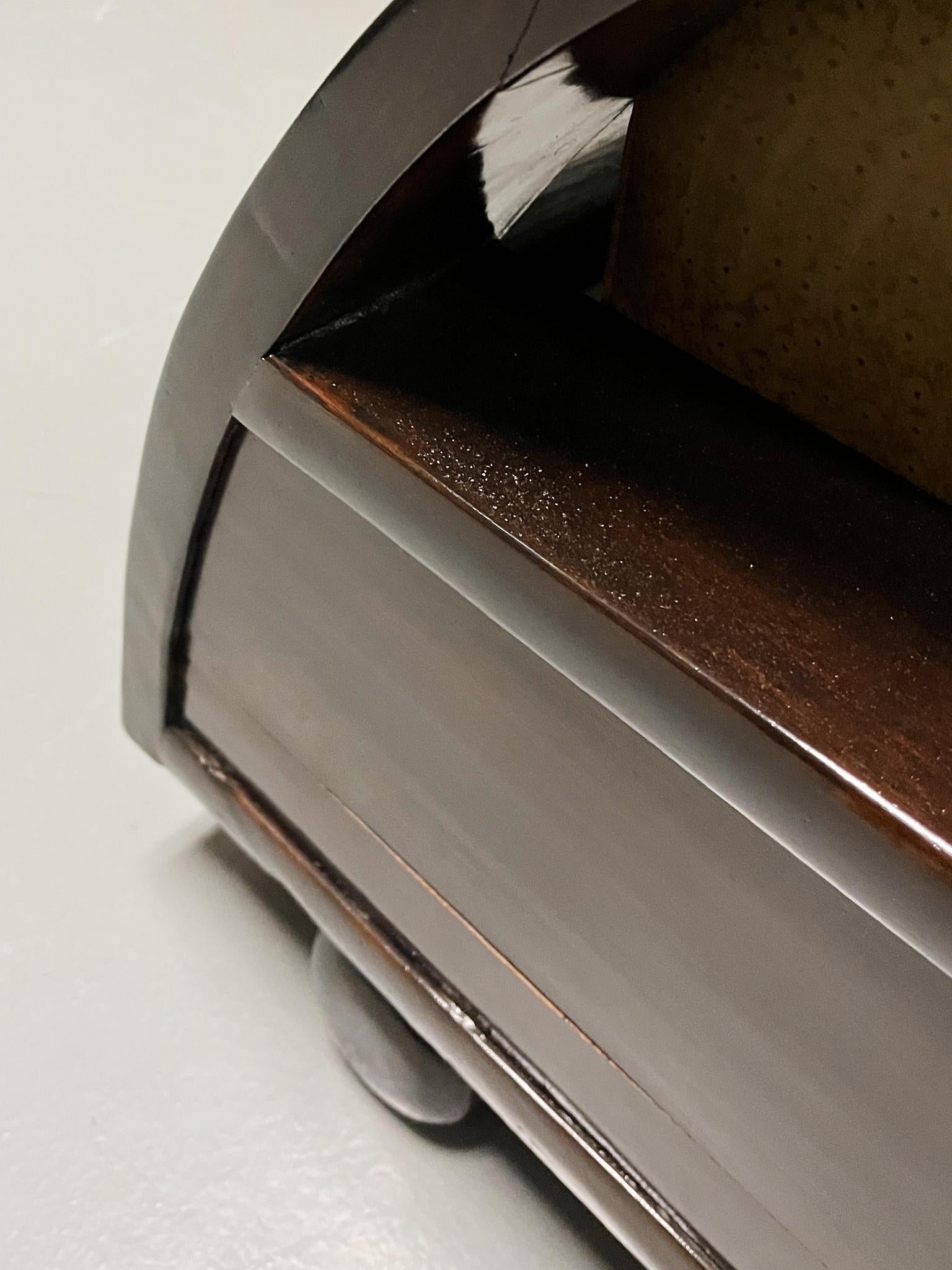 Paire de fauteuils club en bois d'ébène Art Déco en vente 10