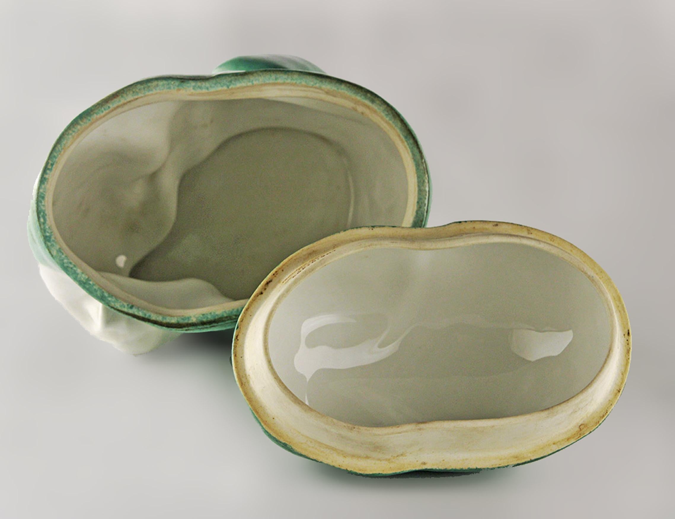 Pressed Art Déco Édouard Marcel Sandoz's Porcelain Fox-Shapped Box for Theodore Haviland For Sale