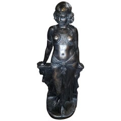 Antique Art Deco "Egyptian Belly Dancer" Bronze Statue