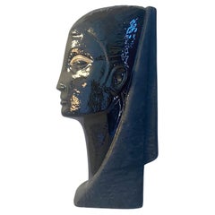 Art Deco Egyptian Black Ceramic Sculpture
