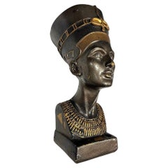 Art Deco Egyptian Bust of Queen Nefertiti Sculpture