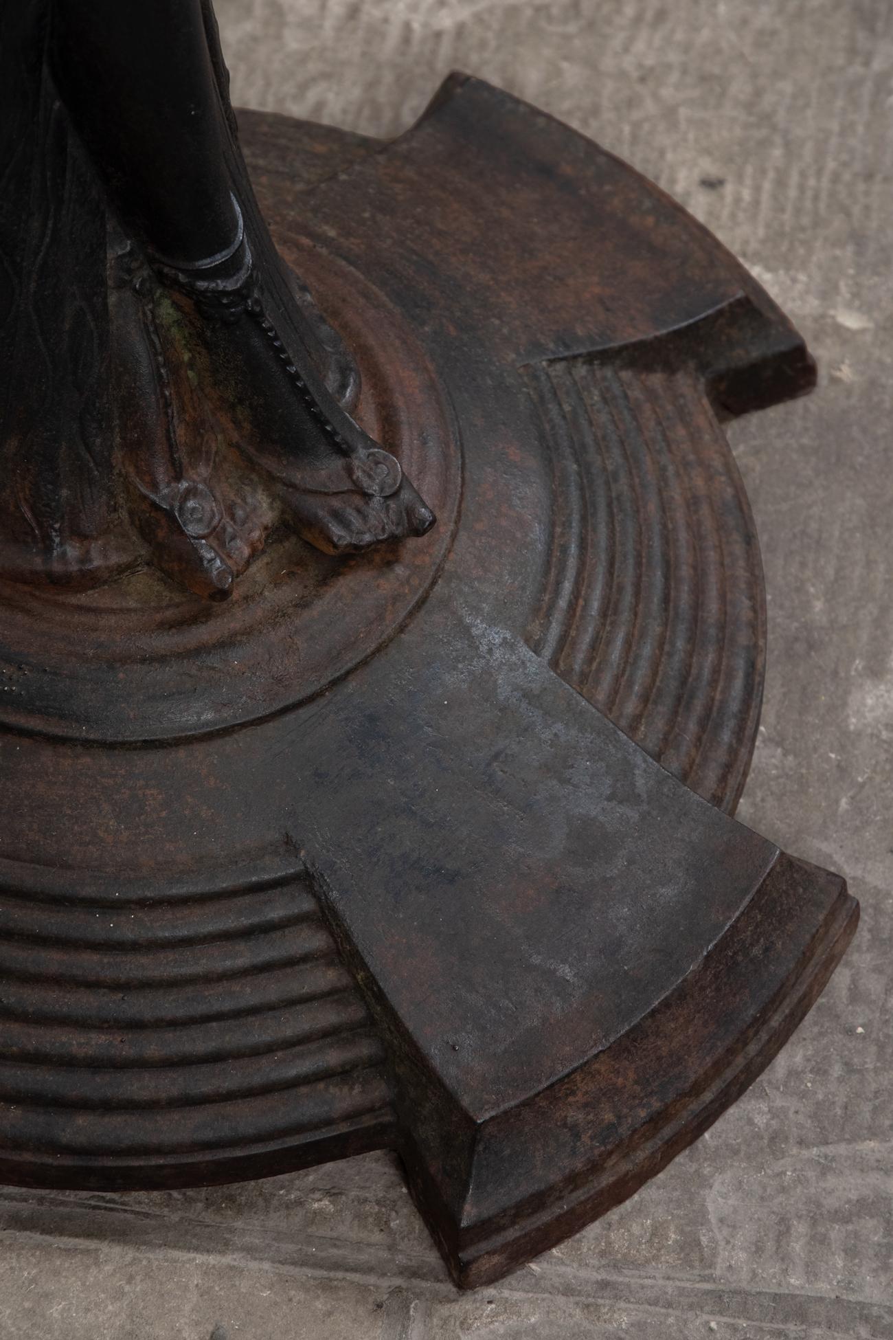 Art Deco Egyptian Cast Iron Revival Table, circa 1930 For Sale 3