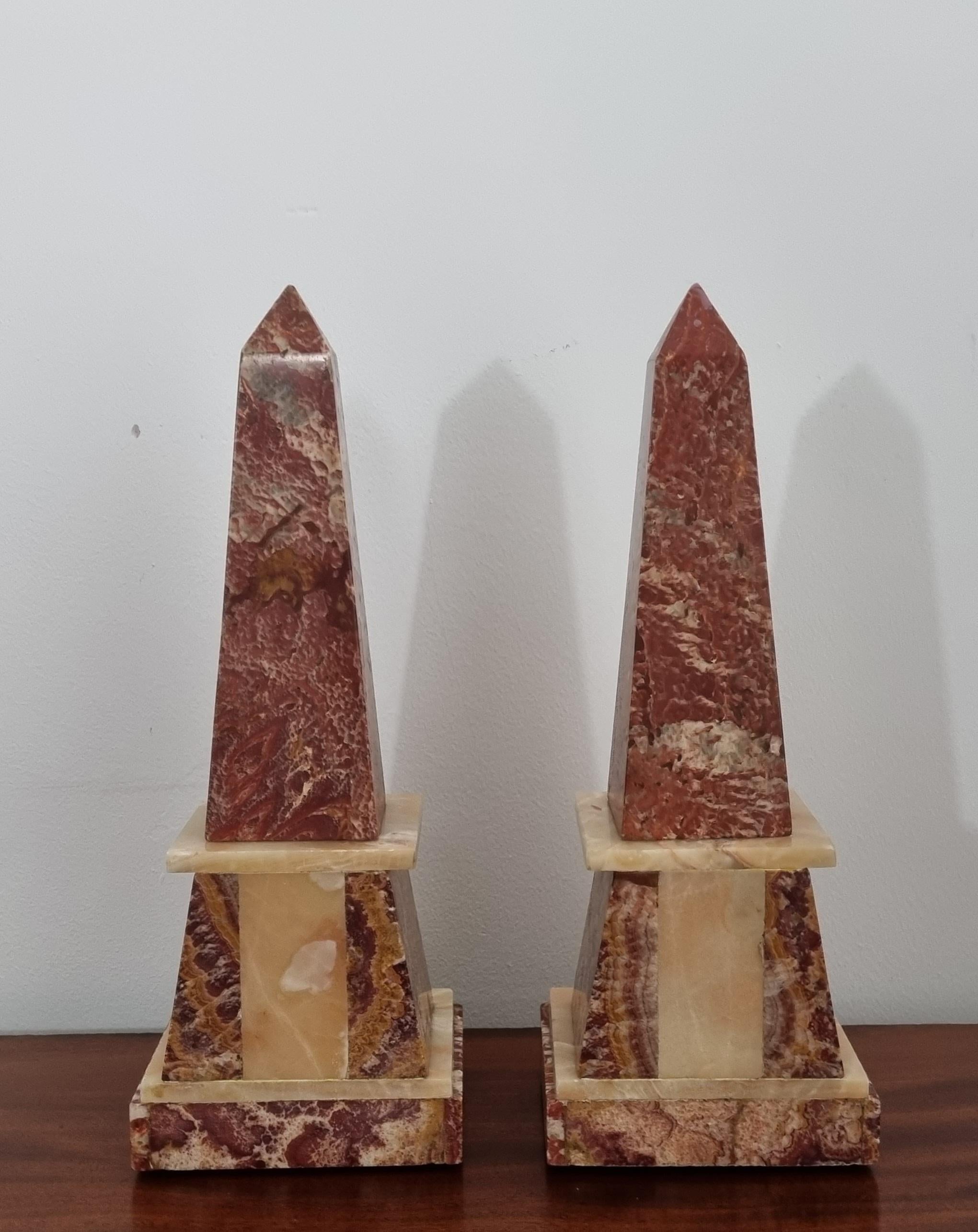 Art Deco Egyptian Revival Clock Set with Pair of Obelisks For Sale 12