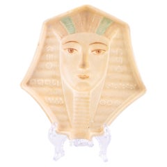 Art Deco Egyptian Revival Czechoslovakian Pharaoh Porcelain Ashtray