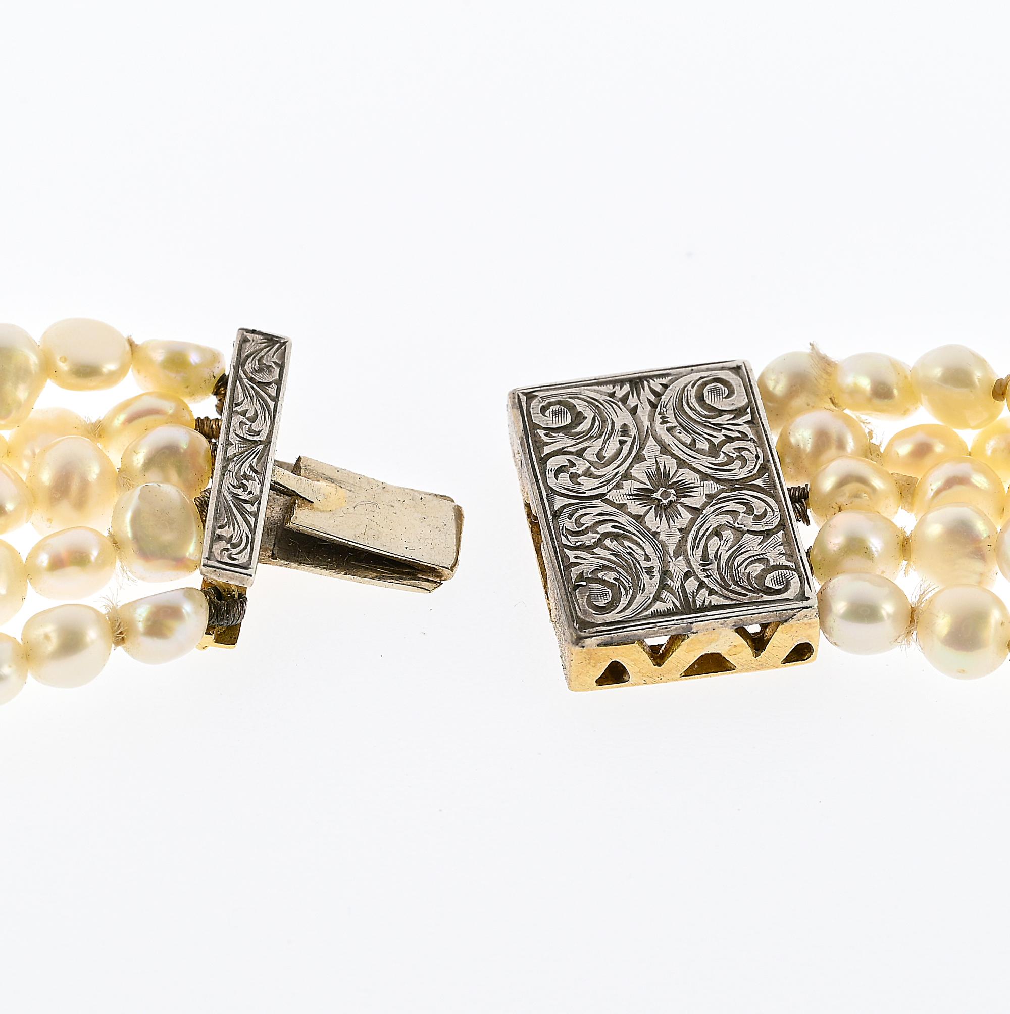 Art Deco Egyptian Revival Lapis Diamond Pearl Necklace For Sale 4