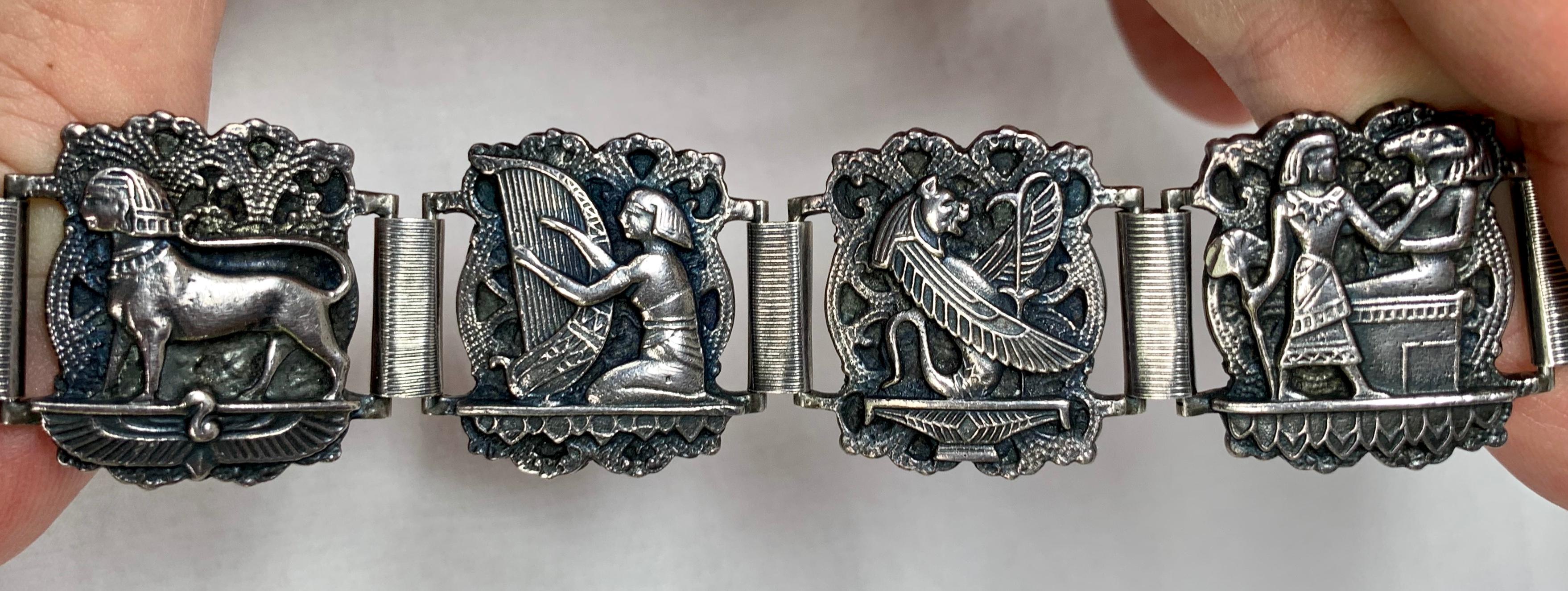 egyptian silver bracelet antique