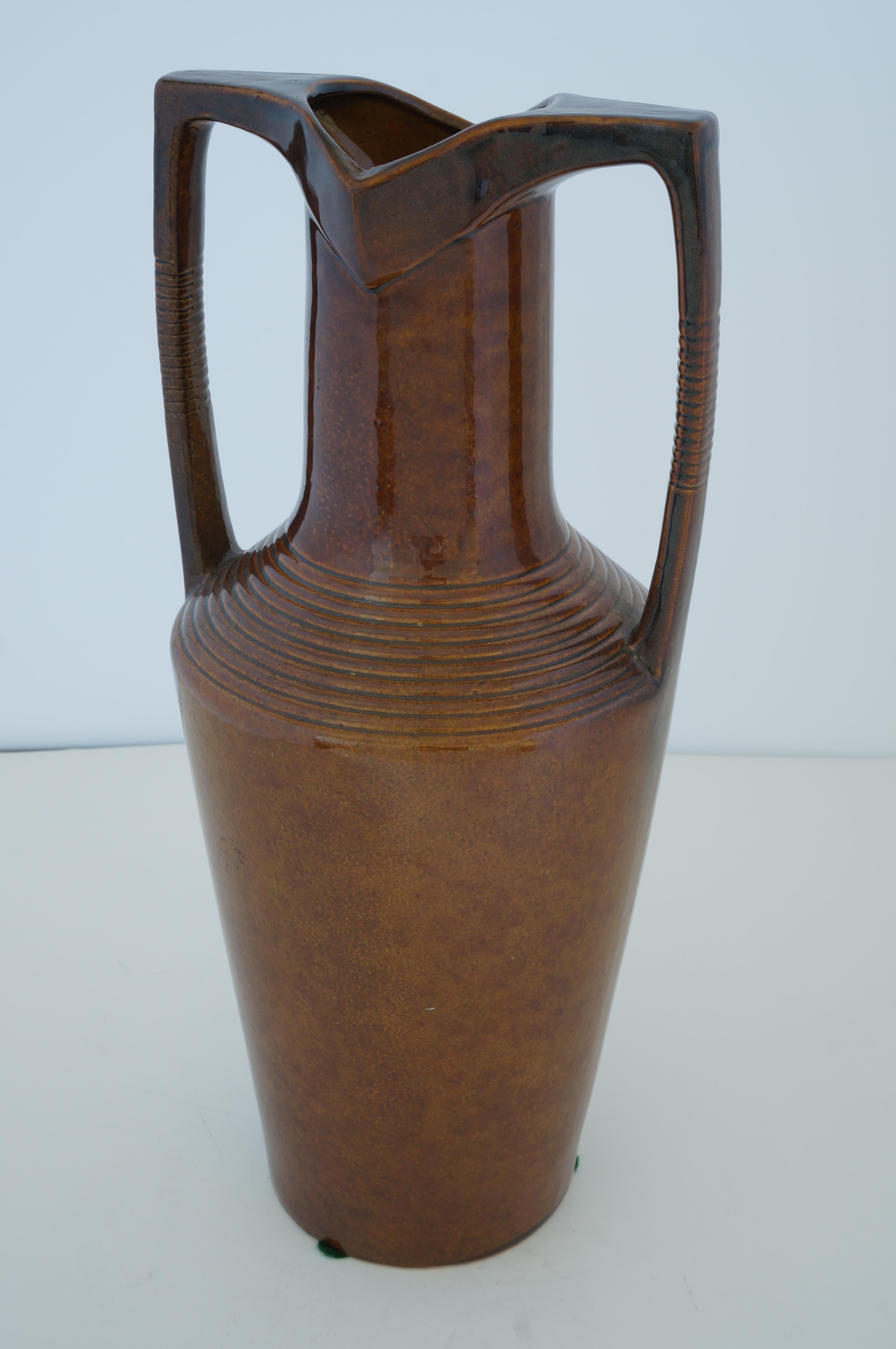 Art Deco Egyptian Revival Vase In Good Condition For Sale In West Palm Beach, FL