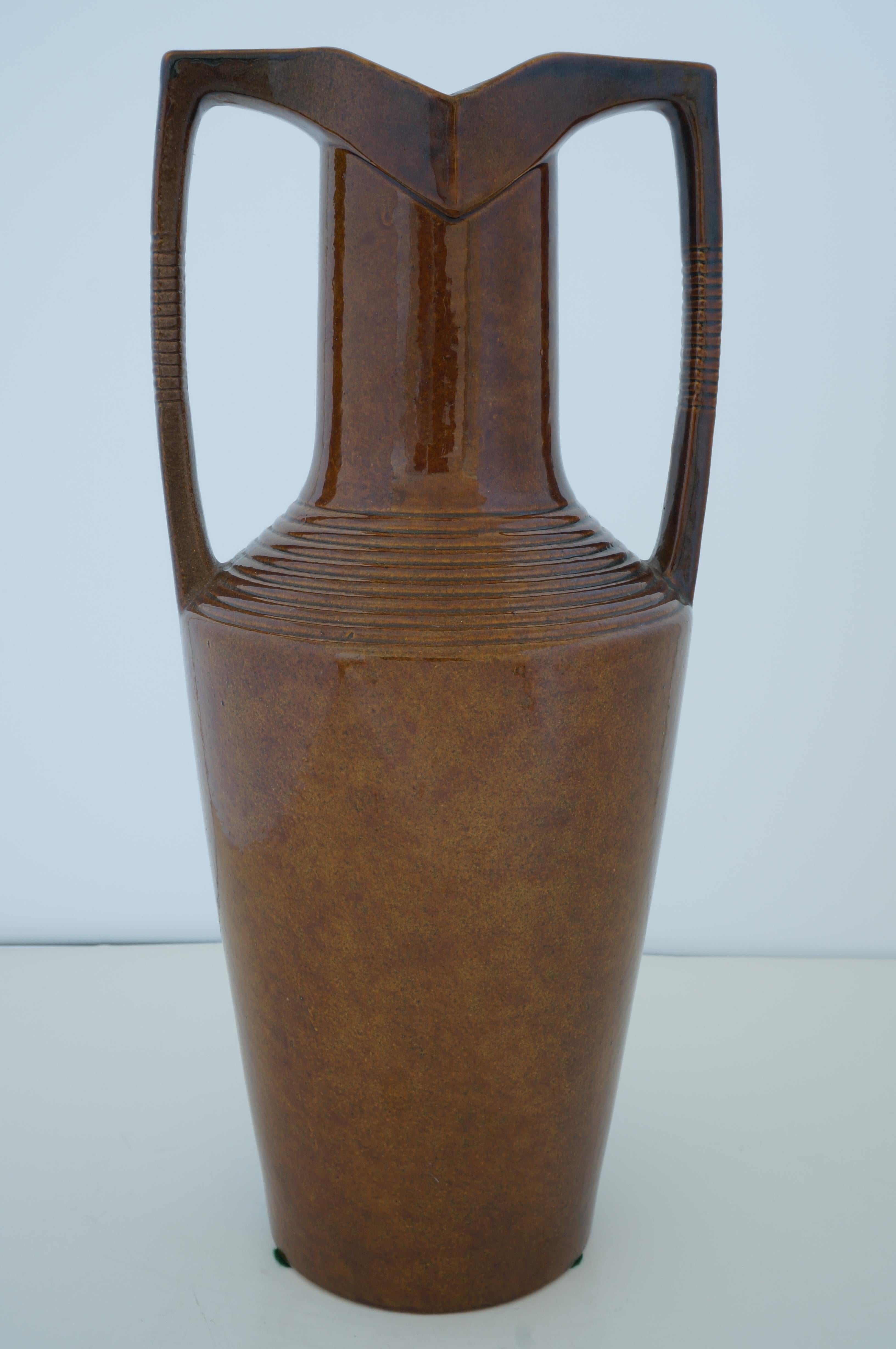 Early 20th Century Art Deco Egyptian Revival Vase For Sale
