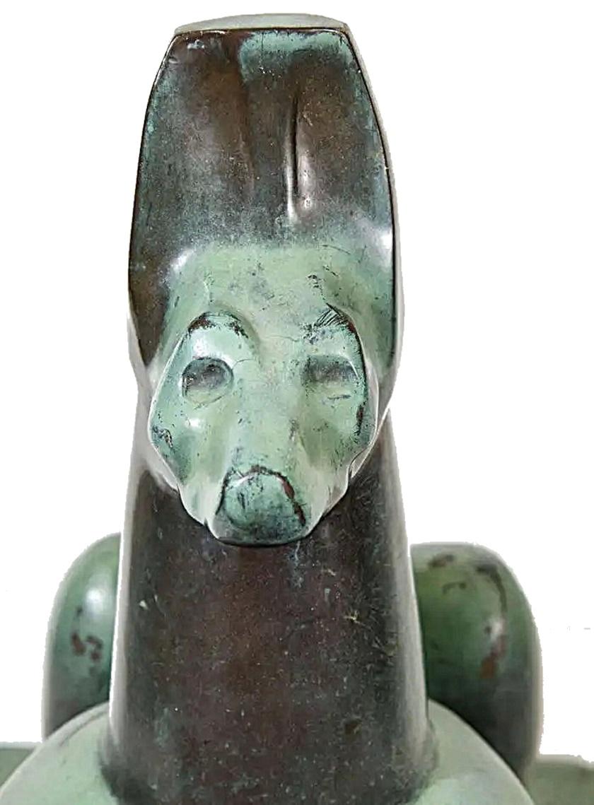 Anubis, dios egipcio del inframundo, Art Decó, de Roman Bronze Works, ca. 1930s Vaciado en venta