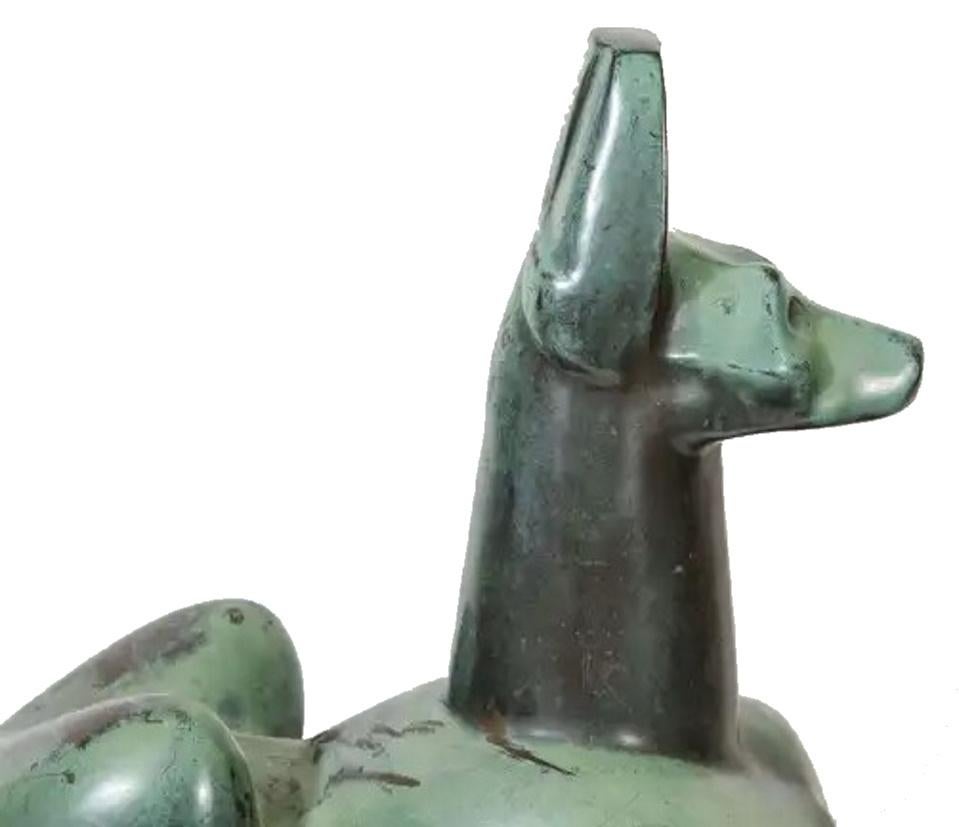 Anubis, dios egipcio del inframundo, Art Decó, de Roman Bronze Works, ca. 1930s mediados del siglo XX en venta