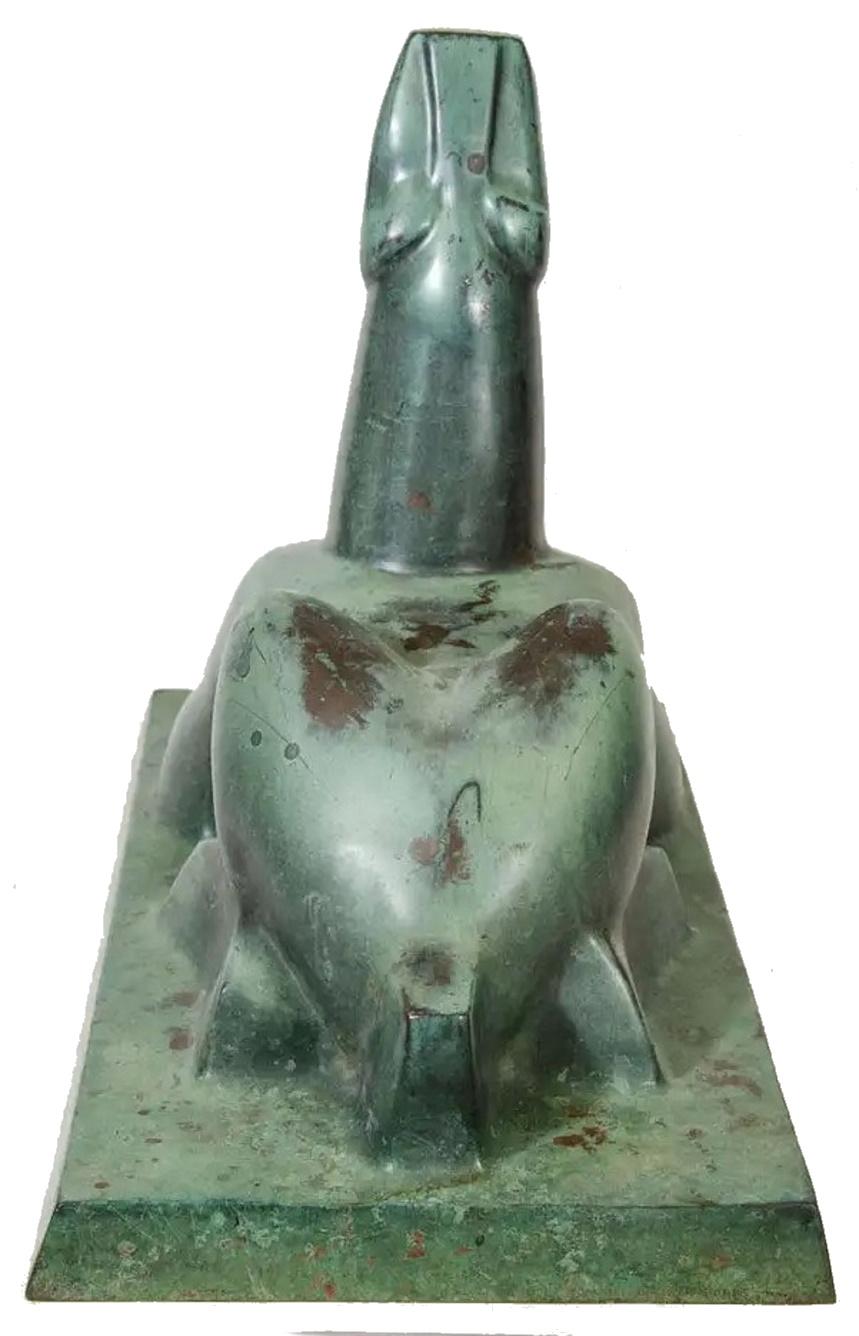 Anubis, dios egipcio del inframundo, Art Decó, de Roman Bronze Works, ca. 1930s Bronce en venta