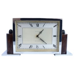 Art Deco Eight Day English Chrome Clock