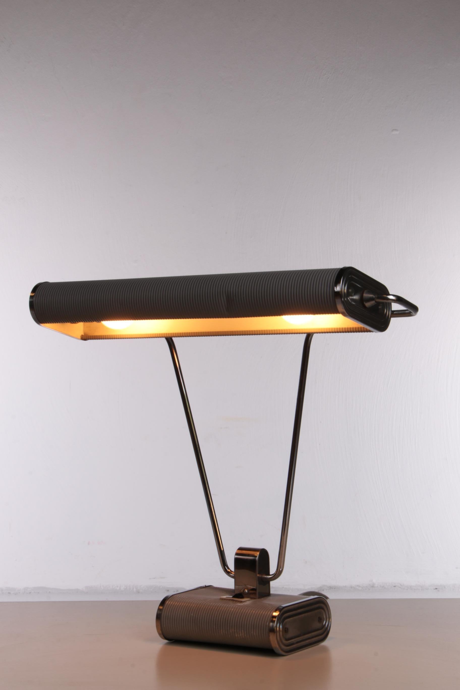 French Art Deco Eileen Gray Desk Lamp Made by Jumo, 1930s