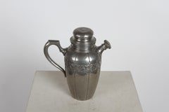 Art Deco Einar Dragsted Denmark Hand Wrought & Hammered Pewter Cocktail Shaker