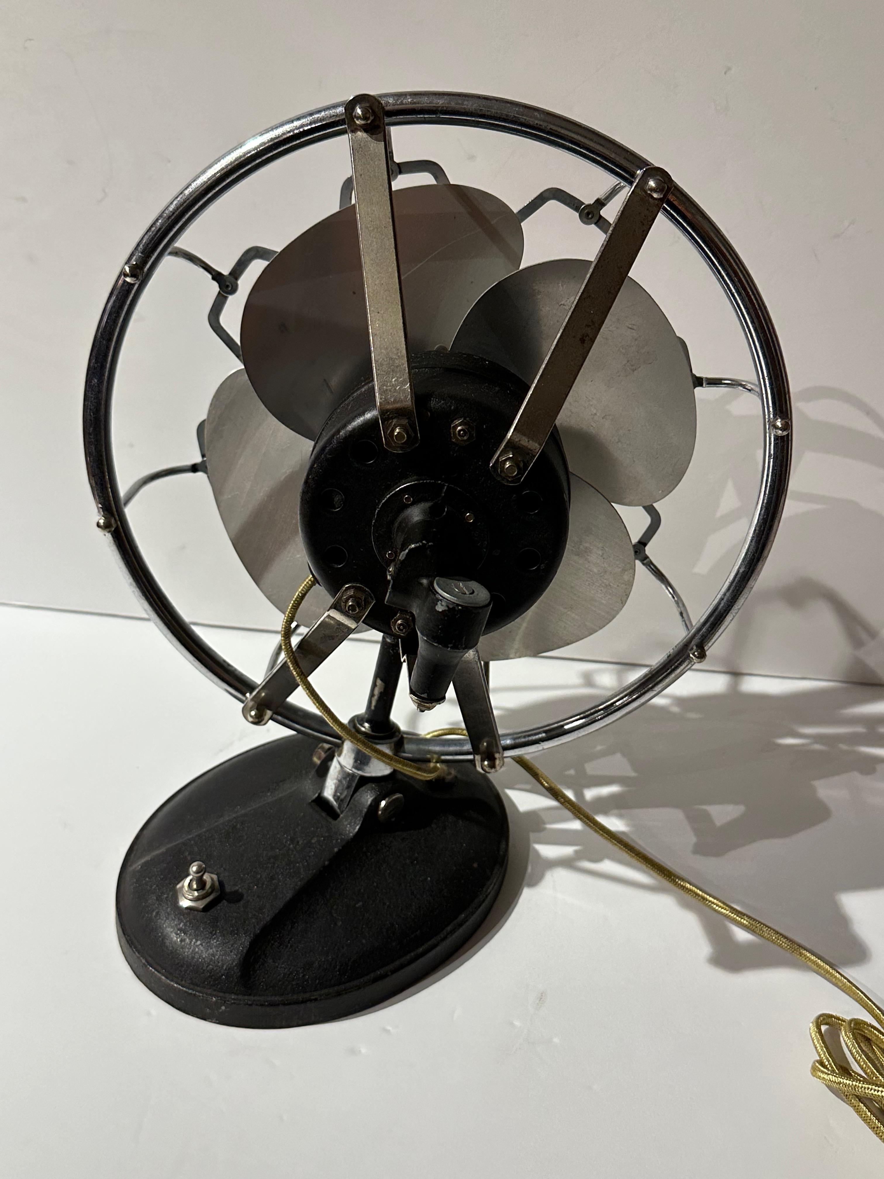 American Art Deco Electric Table Fan by Gilbert Company