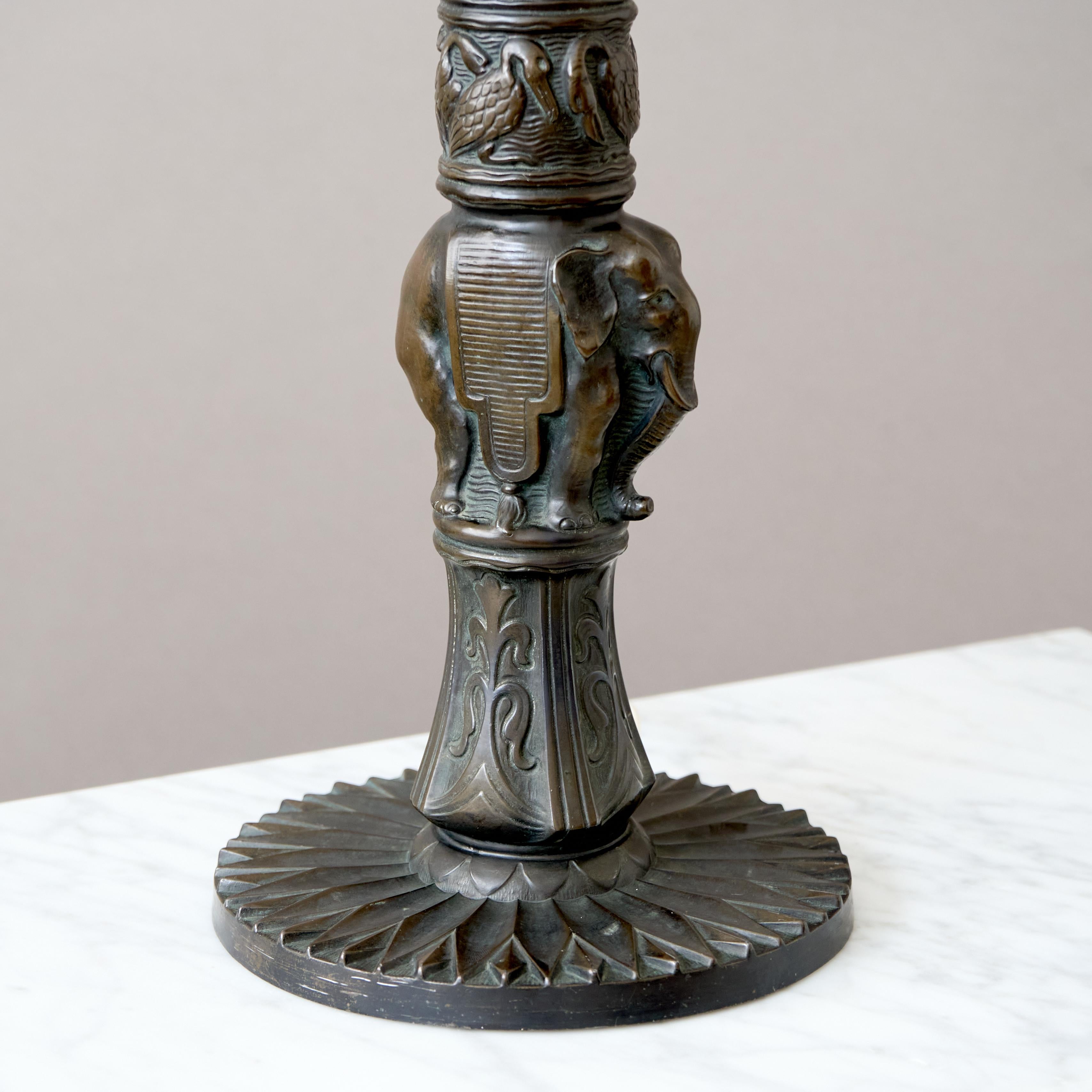 Lámpara de sobremesa Art Decó Elefante de Voss de Fredericia, Dinamarca, años 30. Vaciado en venta