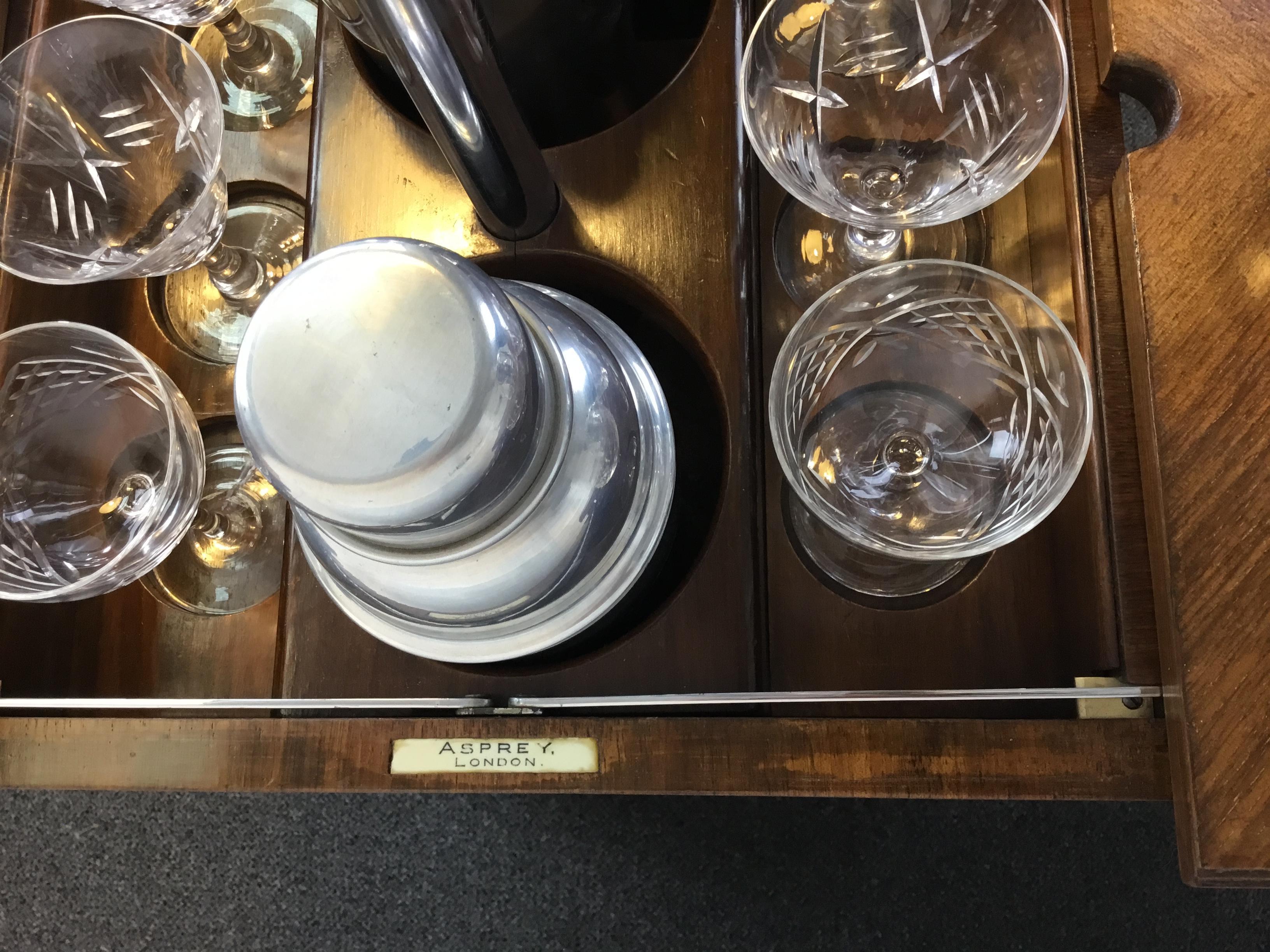 English Art Deco 'Elevette' Drinks Cocktail Cabinet Produced for Asprey London