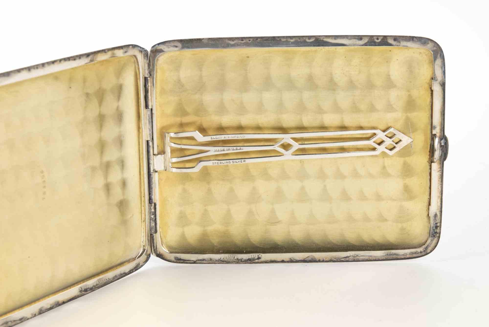 Art Deco Elgin American MFG. CO. Silver Cigarette Case, 1930s For Sale 2