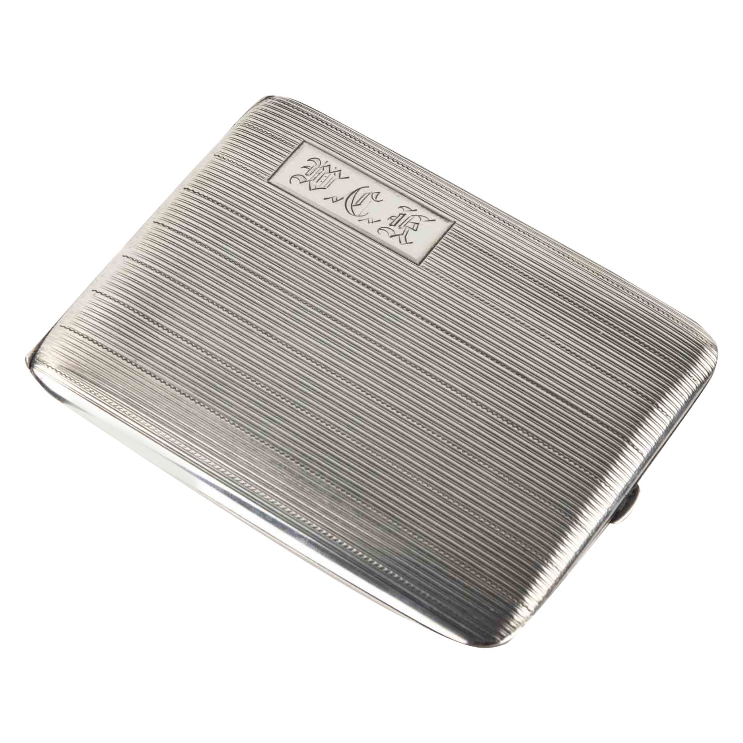 Art déco Elgin American MFG. CO. Etui à cigarettes en argent, années 1930