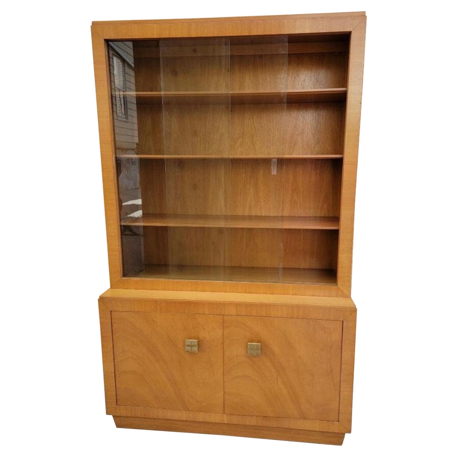 Art Deco Eliel Saarinen Sliding Glass Door Display Cabinet for Rway