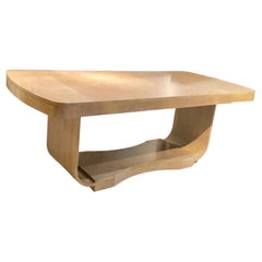 Art Deco Elm Burl Desk or Dining Table Attributed to Paolo Buffa , Italy 1939