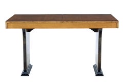 Art Deco Elm Inlaid Table by Erik Chambert