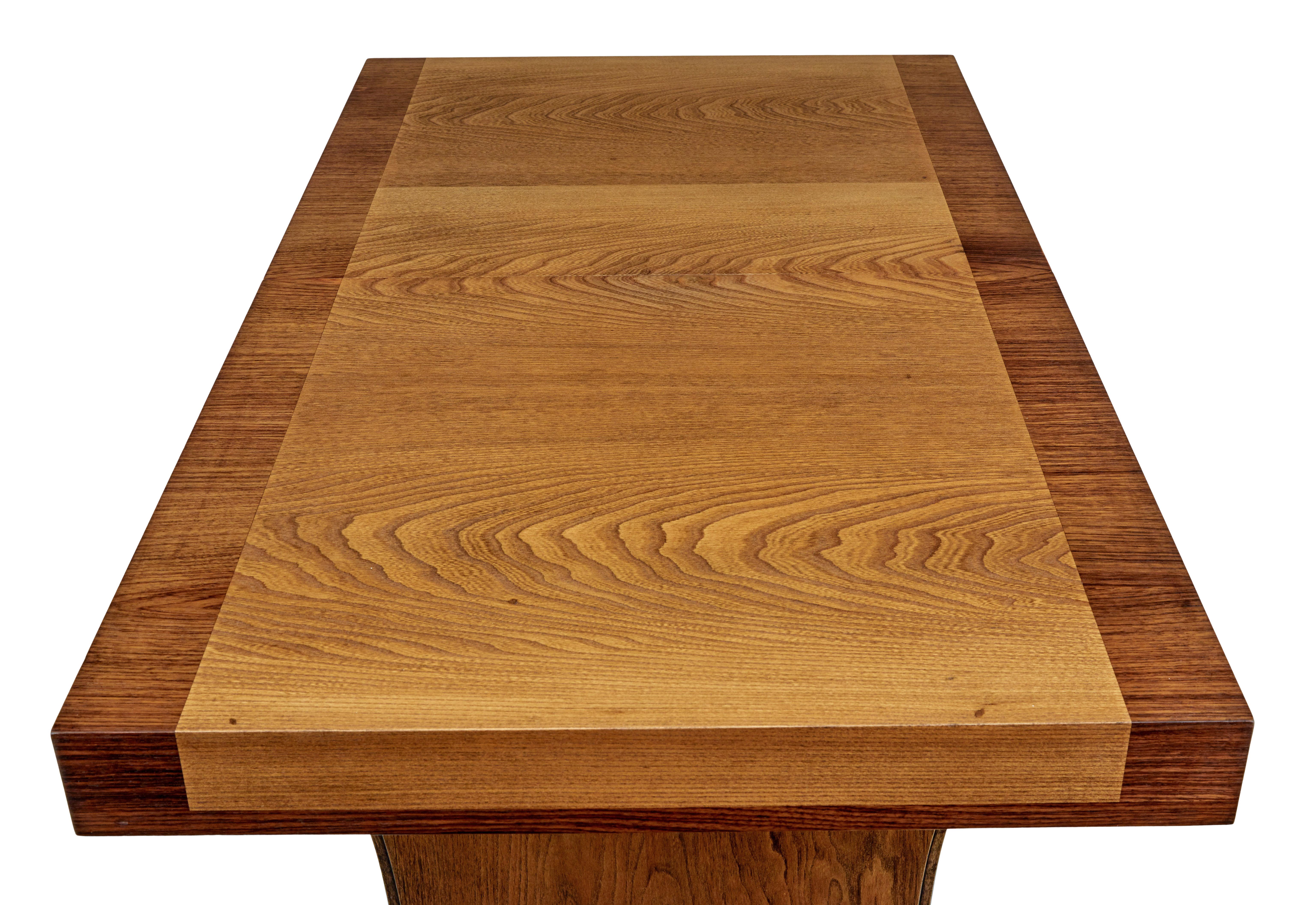 Inlay Art Deco Elm Inlaid Table by Erik Chambert