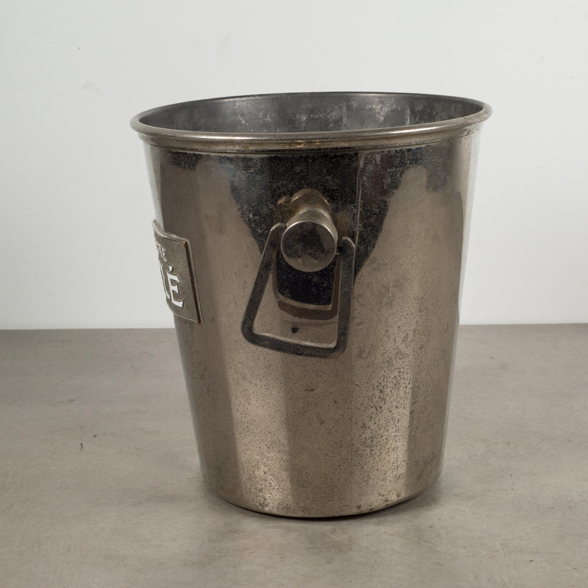 French Art Deco Embossed Champagne Advertising Ice Bucket, circa 1930