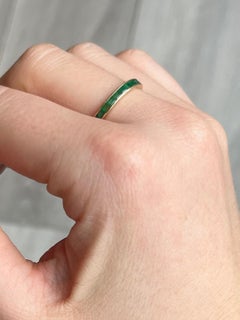 Art Deco Emerald and 14 Carat Gold Eternity Band