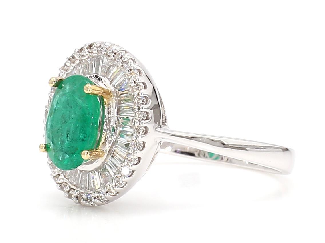 Introducing our stunning Emerald and Diamond Ring, a perfect union of the timeless allure of emeralds and the dazzling brilliance of diamonds. This meticulously crafted ring in 18K gold is a symbol of sophistication and elegance, destined to grace