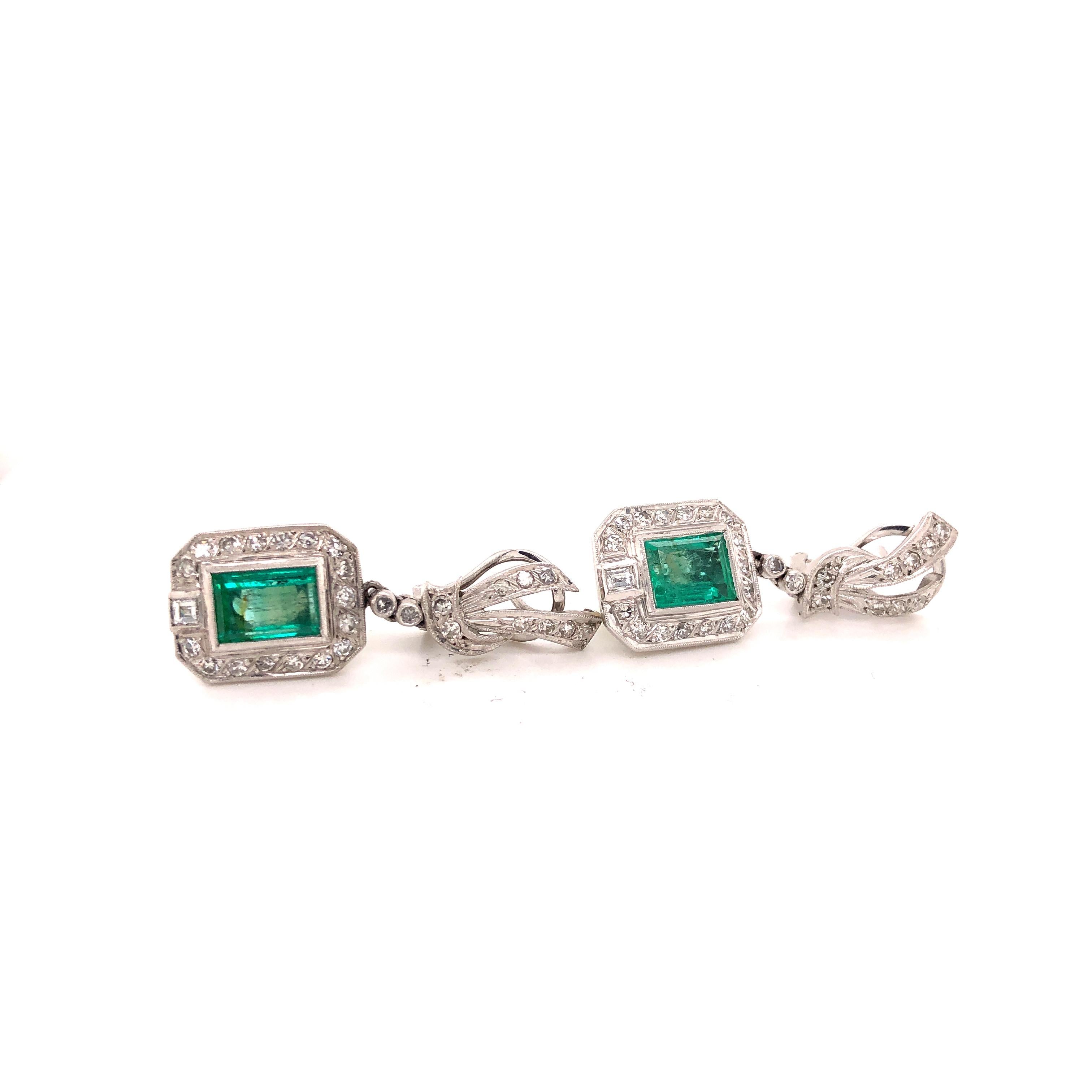 art deco emerald earrings uk